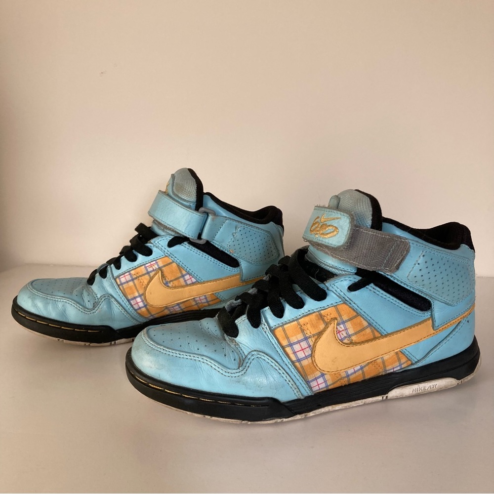 Nike iD custom baby blue air 6.0 high top sneakers size 6.5 - Picture 2 of 12